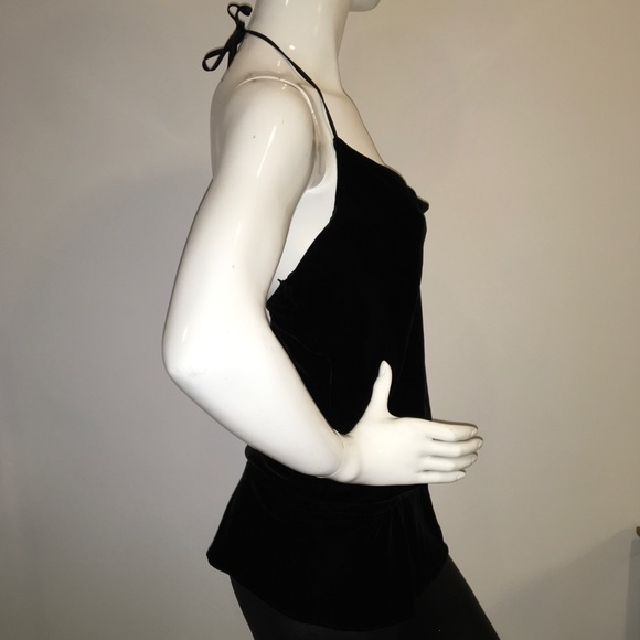 SALE Vince Velvet Halter Top in Black Sz XS - Picture 5 of 7